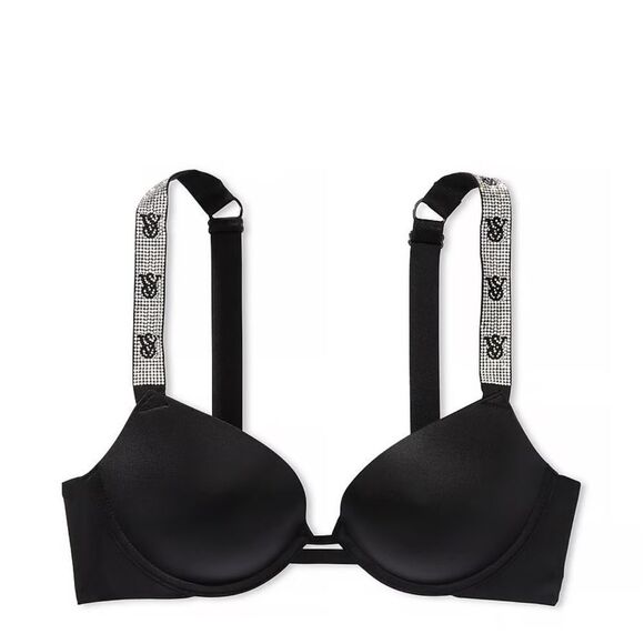 VICTORIA SECRET VERY SEXY
SHINE STRAP PUSH-UP BLACK 34B W/ PANTY M NWT in packag - Picture 3 of 9
